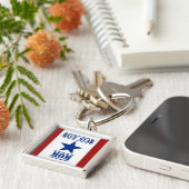 Porte-clés Militaires de maman d'étoile bleue (Côté)