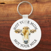 Porte-clés Militant Végétalien | Pas Ton Lait Pas Ta Mère (Recto)