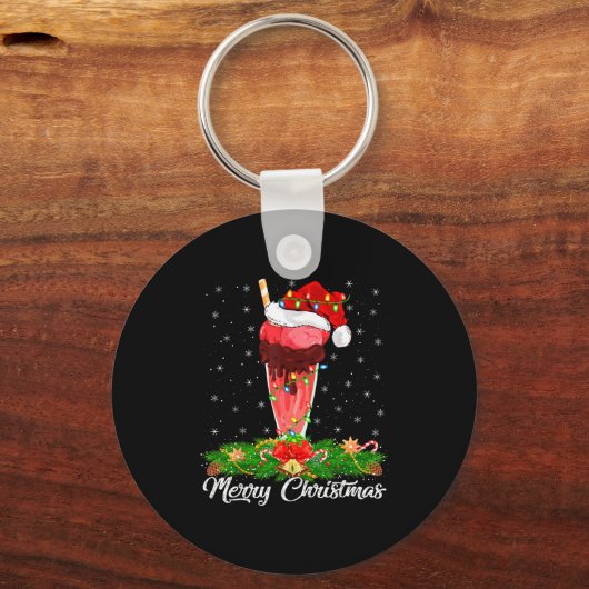 Porte-clés Milkshake Lover Matching Santa Hat Milkshake Chris (Recto)