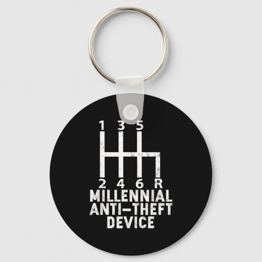 Porte-clés Millennial Anti Theft Device _ Funny Stick Shift  (Recto)