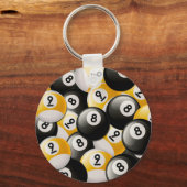 PORTE-CLÉS MILLIARDS 8 & 9 BALLES COLLAGE (Recto)