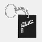 Porte-clés Million de piano de quartet du dollar - blanc (Devant gauche)