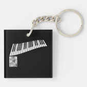 Porte-clés Million de piano de quartet du dollar - blanc (Dos)