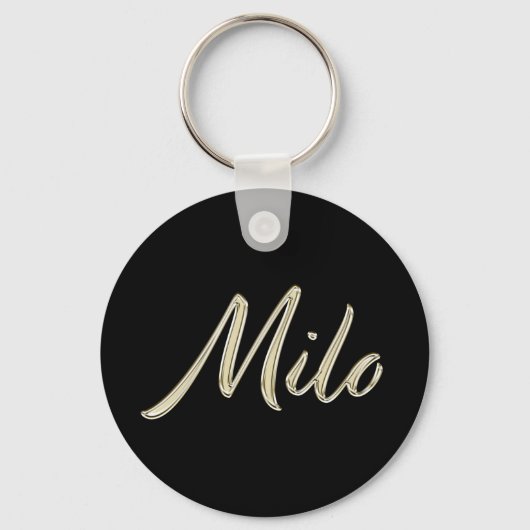 Porte-clés Milo Name whitegold Button (Recto)