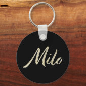 Porte-clés Milo Name whitegold Button (Recto)