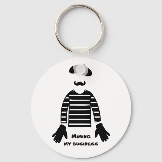 Porte-clés Mime Pantomime Miming Mon Entreprise (Recto)