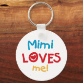 Porte-clés Mimi aime mes t-shirts et cadeaux (Recto)