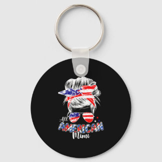 Porte-clés Mimi patriotique chignon décoiffé 4 juillet