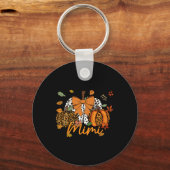 Porte-clés Mimi Thanksgiving Leopard Citrouille Coquette Bow (Recto)