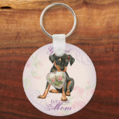 Porte-clés Min Pin Heart Maman (Recto)