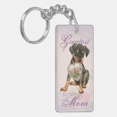 Porte-clés Min Pin Heart Maman (Devant gauche)