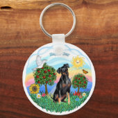 Porte-clés Min Pin (oreilles naturelles) (Recto)