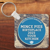 Porte-clés Mince Pies Lieu de naissance - Plaque Bleue (Recto)