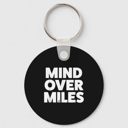Porte-clés Mind Over Miles - Motivationnel, Funny Running (Recto)