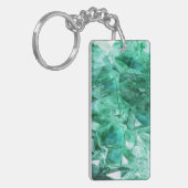 Porte-clés Minerai vert vert de gemme (Devant gauche)