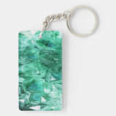 Porte-clés Minerai vert vert de gemme (Dos)