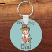 Porte-clés Mini American Shepherd Dad (Recto)