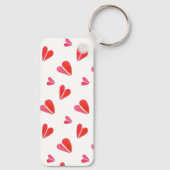 Porte-clés MINI COEURS Porte - clé rectangle en aluminium (Verso)