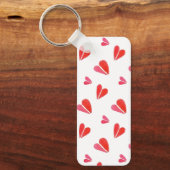 Porte-clés MINI COEURS Porte - clé rectangle en aluminium (Recto)