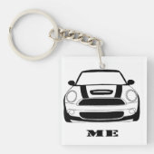 Porte-clés MINI je porte - clé - carré dégrossi par 2 (Devant)