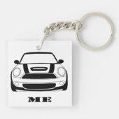 Porte-clés MINI je porte - clé - carré dégrossi par 2 (Dos)