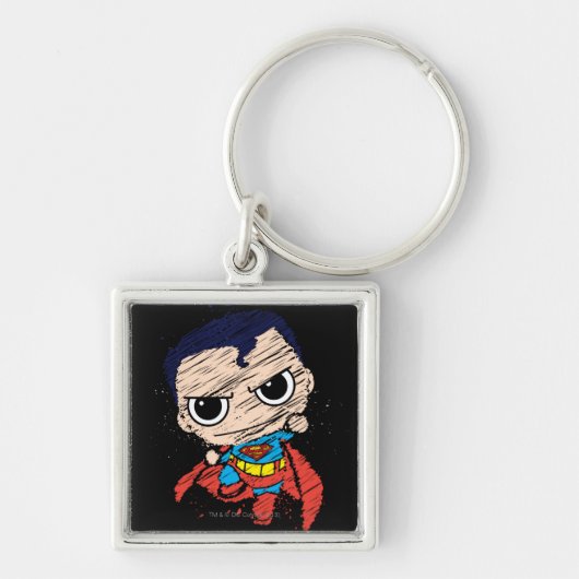 Porte-clés Mini Superman Sketch - Flying (Devant)