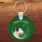 Porte-clés Miniature Bull Terrier Paix (Verso)