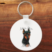 Porte-clés Miniature Pinscher (noir) Maman 2 (Verso)