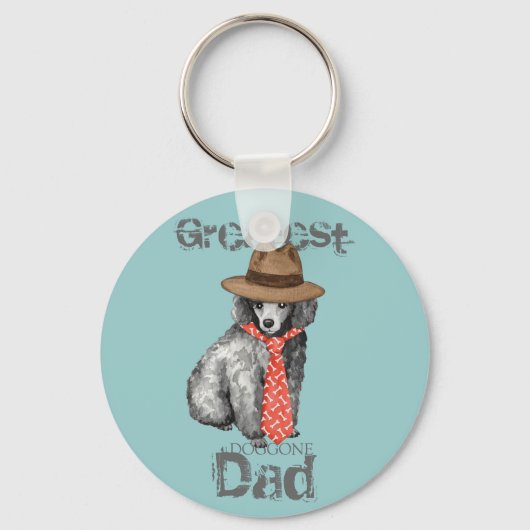 Porte-clés Miniature Poodle Papa (Recto)