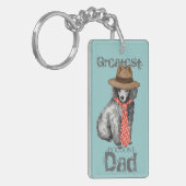 Porte-clés Miniature Poodle Papa (Devant gauche)