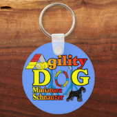 Porte-clés Miniature_Schnauzer_Agilité (Recto)