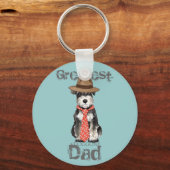 Porte-clés Miniature Schnauzer Papa (Recto)