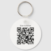 Porte-clés Minimal Classic Business Scannable QR Code (Verso)