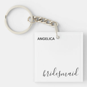 Porte-clés Minimal de la typographie moderne Mariage Bridesma