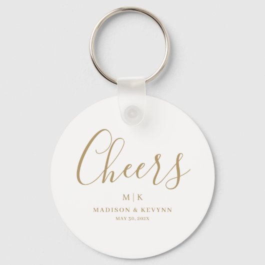 Porte-clés Minimal et chic | MARIAGE (Recto)