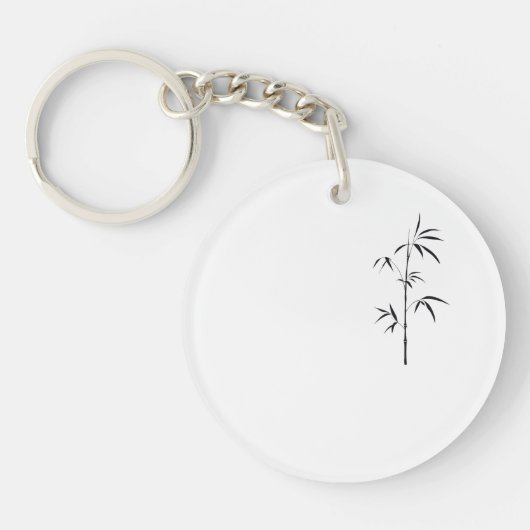 Porte-clés Minimal Japanese Bamboo Acrylic Keychain (Devant)