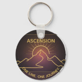 Porte-clés Minimal One-Stroke Mountain Ridge | Sunrise Line (Verso)