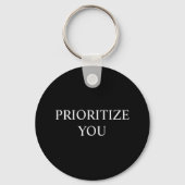 Porte-clés Minimal Prioritize You Quote black colour (Verso)
