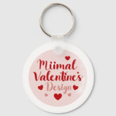Porte-clés Minimal Valentine’s Day Love Typography Design | R (Verso)