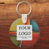 Porte-clés Minimalisme Couleur Blocage Entreprise Promotion (Verso)