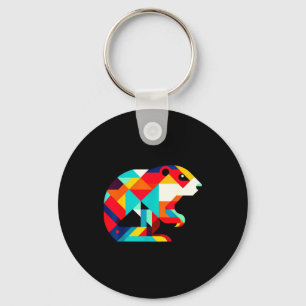 Porte-clés Minimalisme Géométrique Illustration Moderne de la