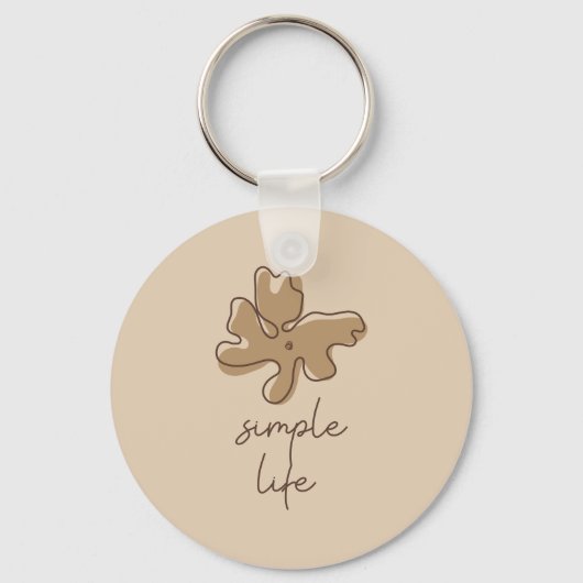 Porte-clés minimalisme Simple Vie (Recto)
