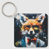 Porte-clés Minimalist Abstract Suited Fox (Recto)