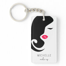 Minimalist Black Pink Makeup Artist Beauty Girl QR