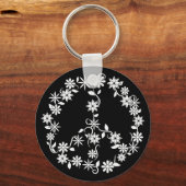 Porte-clés Minimalist Celestial Starburst Peace Sign (Recto)