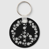 Porte-clés Minimalist Celestial Starburst Peace Sign (Verso)