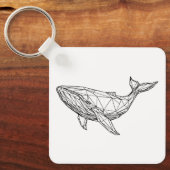 Porte-clés Minimalist Geometric Whale Keychain (Recto)