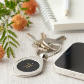 Porte-clés Minimalist Gold Gemini Zodiac Keychain (Côté )