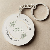 Porte-clés Minimalist Hijab Line Art Circle -Acrylic Keychain