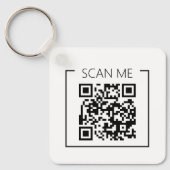 Porte-clés Minimalist QR Code Scan Me Business (Recto)